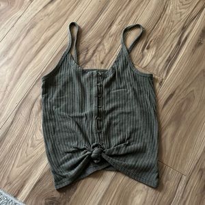 American eagle button front tie tank top